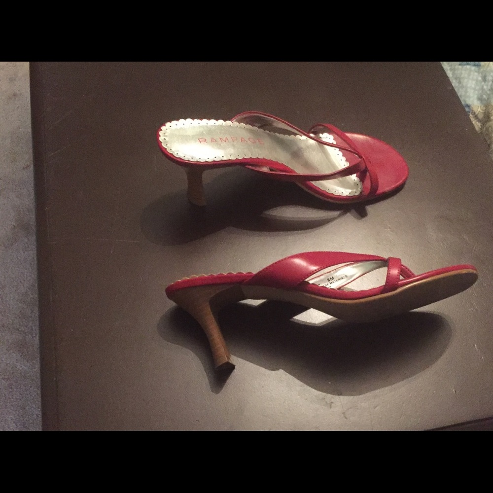 red rampage heels in great condition